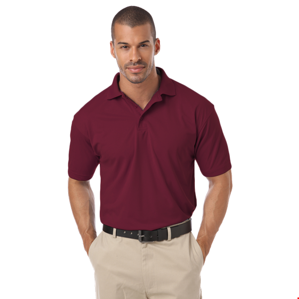 MENS IL-50 POLO NO POCKET  -  BURGUNDY 2 EXTRA LARGE SOLID