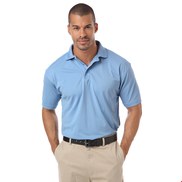 MENS IL-50 POLO NO POCKET  -  LIGHT BLUE 2 EXTRA LARGE SOLID