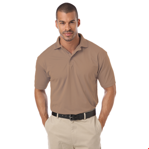 MENS IL-50 POLO NO POCKET  -  TAN 2 EXTRA LARGE SOLID