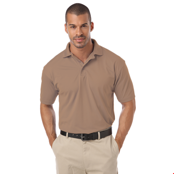 MENS IL-50 POLO NO POCKET  -  TAN 2 EXTRA LARGE SOLID