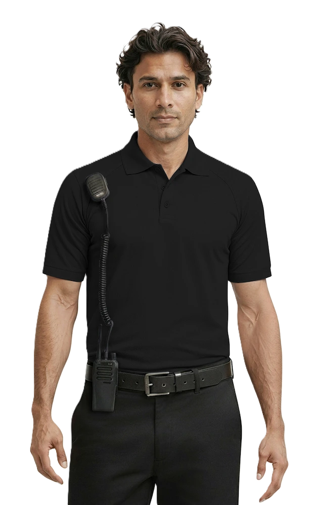 ADULT TACTICAL SHIRT  -  BLACK 2 EXTRA LARGE SOLID