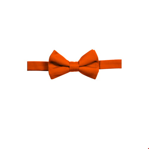 MENS TEFLON TREATED BOW TIE  -  ORANGE ONE SIZE TIE SOLID