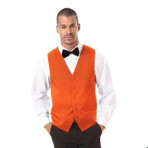 MENS TEFLON TWILL VEST  -  ORANGE 2 EXTRA LARGE SOLID