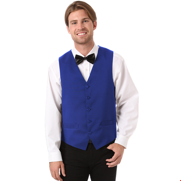 MENS TEFLON TWILL VEST  -  ROYAL 2 EXTRA LARGE SOLID