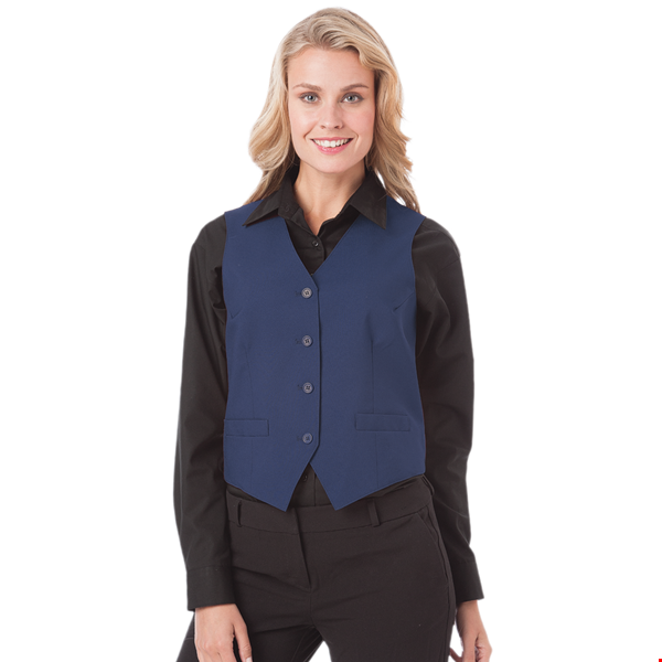 LADIES TEFLON TWILL VEST  -  NAVY 2 EXTRA LARGE SOLID