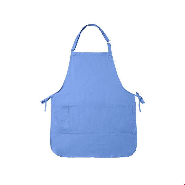BIB APRON SCOTCHGARD  -  LIGHT BLUE ONE SIZE WAIST SOLID