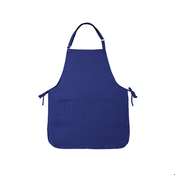 BIB APRON SCOTCHGARD  -  NAVY ONE SIZE WAIST SOLID