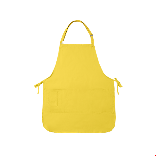 BIB APRON SCOTCHGARD  -  YELLOW ONE SIZE WAIST SOLID