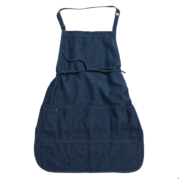 BIB APRON DENIM VINTAGE BLUE ONE SIZE WAIST SOLID