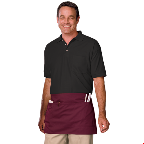 WAIST APRON TEFLON  -  BURGUNDY ONE SIZE WAIST SOLID