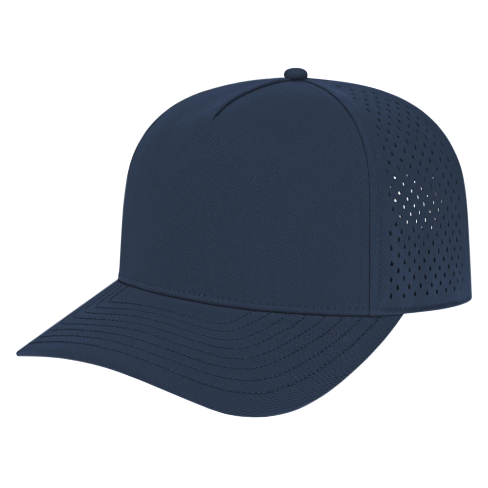 PREMIUM WATER-RESISTANT PERFORATED CAP NAVY