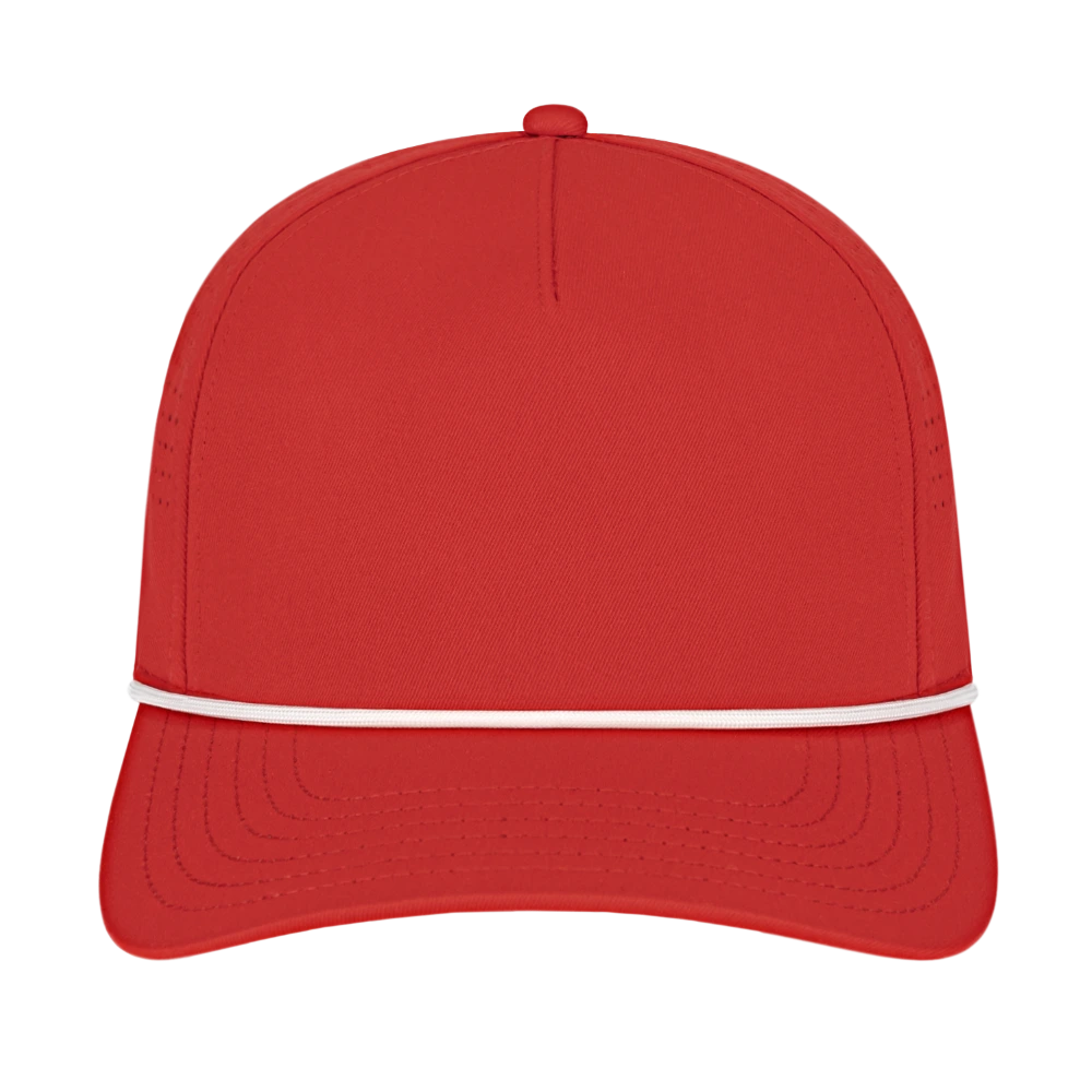 SUMMIT PERFORATED CAP WITH ROPE RED/WHITE
