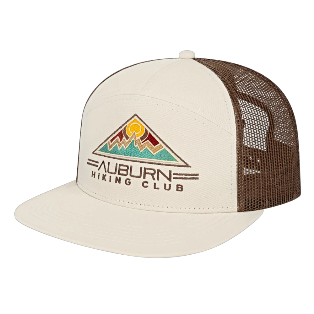 7 PANEL TRUCKER CAP STONE/BROWN