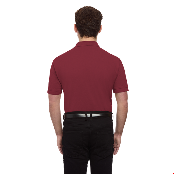 MENS SHORT SLEEVE 100% COTTON PIQUE POLO  -  BURGUNDY 2 EXTRA LARGE SOLID