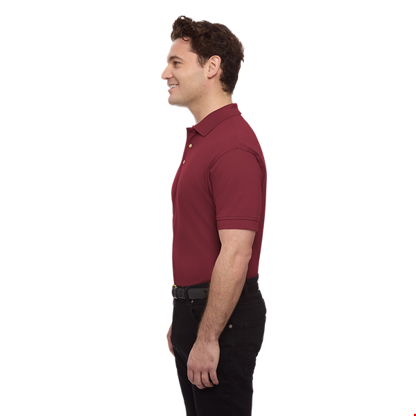 MENS SHORT SLEEVE 100% COTTON PIQUE POLO  -  BURGUNDY 2 EXTRA LARGE SOLID
