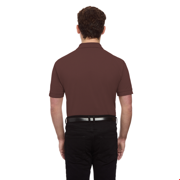 MENS SHORT SLEEVE 100% COTTON PIQUE POLO  -  CHOCOLATE 2 EXTRA LARGE SOLID