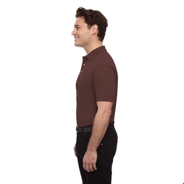 MENS SHORT SLEEVE 100% COTTON PIQUE POLO  -  CHOCOLATE 2 EXTRA LARGE SOLID