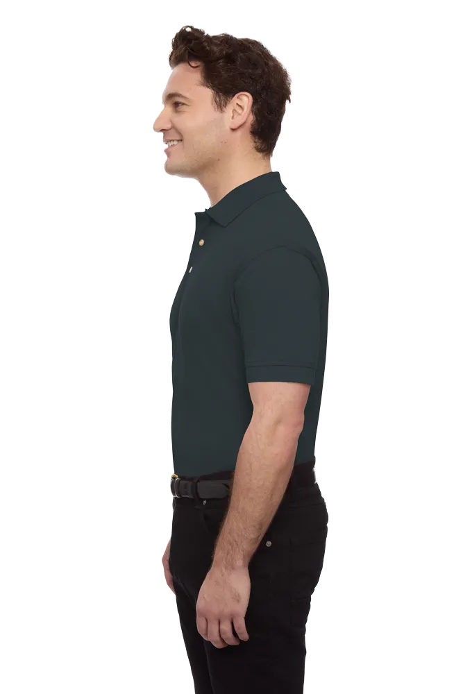 MENS SHORT SLEEVE 100% COTTON PIQUE POLO - GRAPHITE 2 EXTRA LARGE SOLID