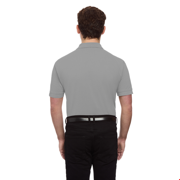 MENS SHORT SLEEVE 100% COTTON PIQUE POLO  -  GREY EXTRA LARGE SOLID