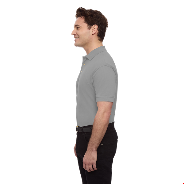 MENS SHORT SLEEVE 100% COTTON PIQUE POLO  -  GREY EXTRA LARGE SOLID