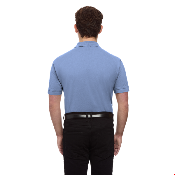 MENS SHORT SLEEVE 100% COTTON PIQUE POLO  -  LIGHT BLUE EXTRA SMALL SOLID