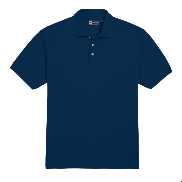MENS SHORT SLEEVE 100% COTTON PIQUE POLO  -  NAVY EXTRA SMALL SOLID