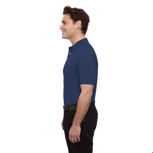 MENS SHORT SLEEVE 100% COTTON PIQUE POLO  -  NAVY EXTRA SMALL SOLID