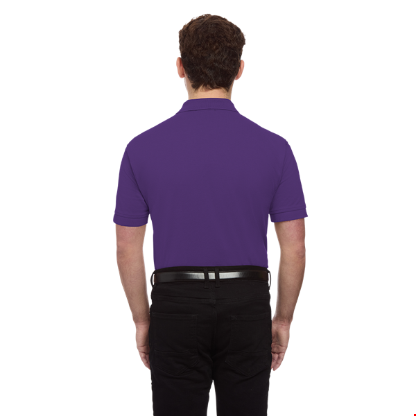 MENS SHORT SLEEVE 100% COTTON PIQUE POLO  -  PURPLE 2 EXTRA LARGE SOLID