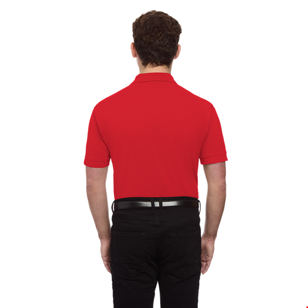 MENS SHORT SLEEVE 100% COTTON PIQUE POLO  -  RED 2 EXTRA LARGE SOLID