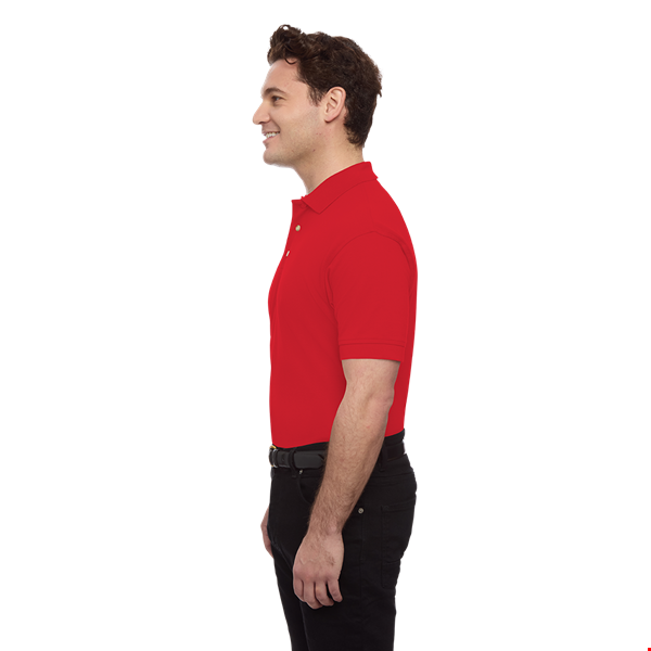 MENS SHORT SLEEVE 100% COTTON PIQUE POLO  -  RED 2 EXTRA LARGE SOLID