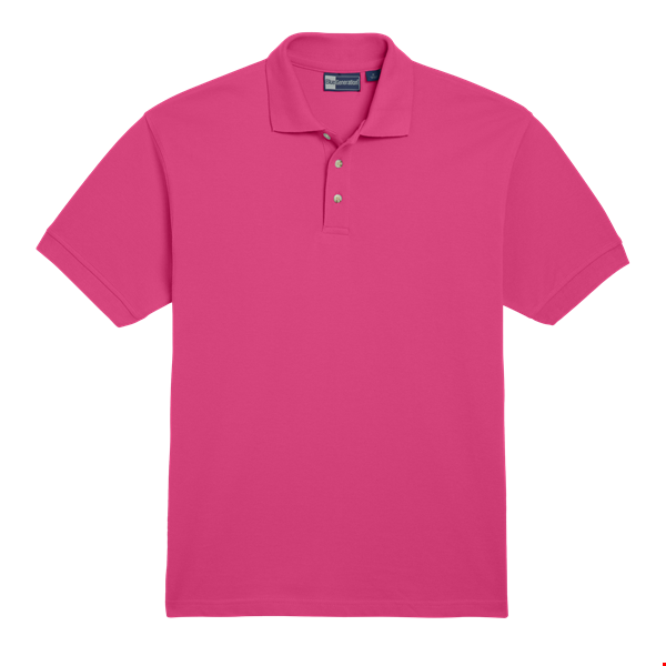 MENS SHORT SLEEVE 100% COTTON PIQUE POLO  -  SANGRIA 2 EXTRA LARGE SOLID