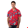 UNISEX TROPICAL PRINT CAMPSHIRT  -  HIBISCUS PRINT 2 EXTRA LARGE PRINT