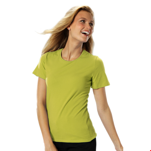 LADIES SHORT SLEEVE JEWEL NECK  -  KIWI 2 EXTRA LARGE SOLID