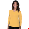 LADIES 3/4 SLEEVE V-NECK  -  MAIZE 2 EXTRA LARGE SOLID