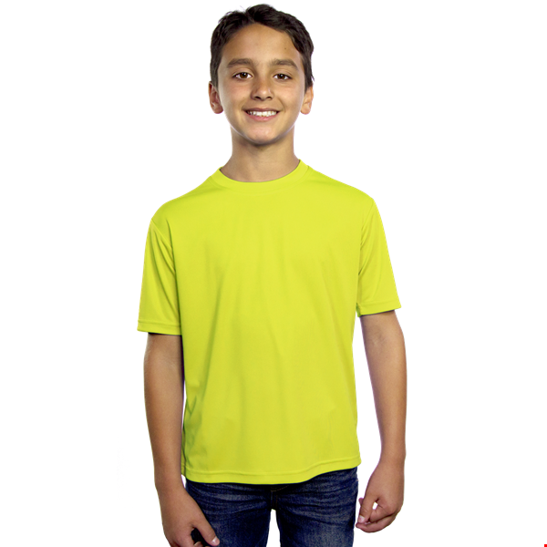 YOUTH SOLID WICKING T  -  OPTIC YELLOW LARGE SOLID