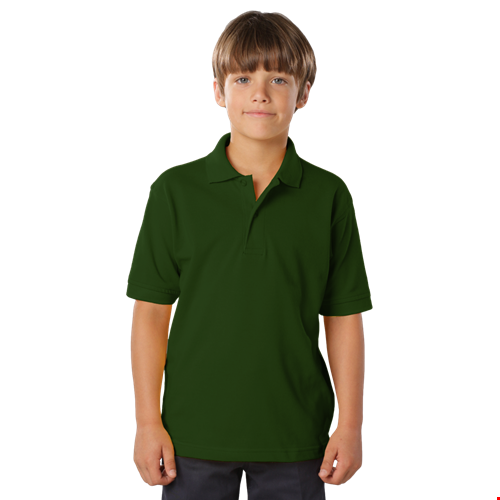 YOUTH SOFT TOUCH PIQUE POLO  -  HUNTER LARGE SOLID