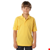 YOUTH SOFT TOUCH PIQUE POLO  -  YELLOW LARGE SOLID