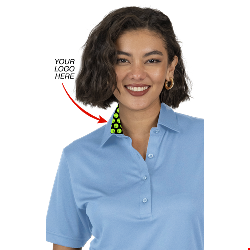 SUBLIMATD BONDED COLLAR POLO LIGHT BLUE 2 EXTRA LARGE SOLID