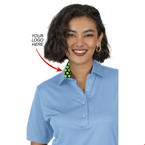 SUBLIMATD BONDED COLLAR POLO LIGHT BLUE 2 EXTRA LARGE SOLID