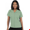 LADIES SHORT SLEEVE SOLID CAMPSHIRT 65/35 POLY/ COTTON  -  SAGE 2 EXTRA LARGE SOLID