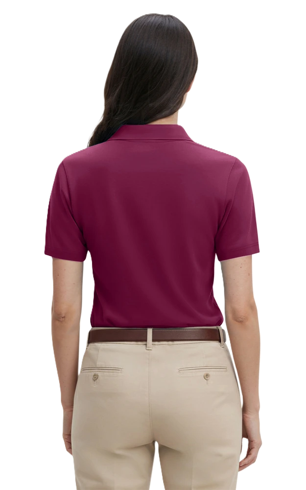 LADIES SHORT SLEEVE V-NECK  -  BURGUNDY 2 EXTRA LARGE SOLID