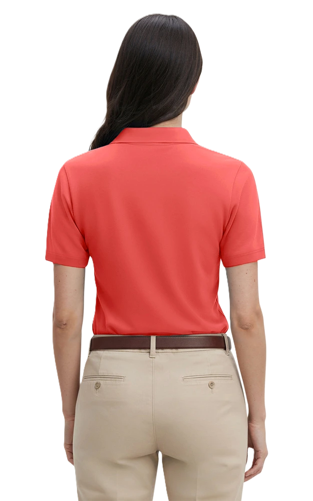 LADIES SHORT SLEEVE V-NECK  -  CORAL 2 EXTRA LARGE SOLID