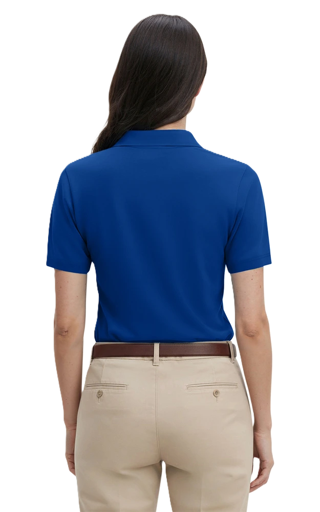 LADIES SHORT SLEEVE V-NECK  -  ROYAL 2 EXTRA LARGE SOLID