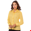 LADIES L/S LIGHT WEIGHT POPLIN SHIRT  -  MAIZE 2 EXTRA LARGE SOLID