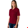 LADIES SOLID WICKING V-NECK  -  BURGUNDY 2 EXTRA LARGE SOLID