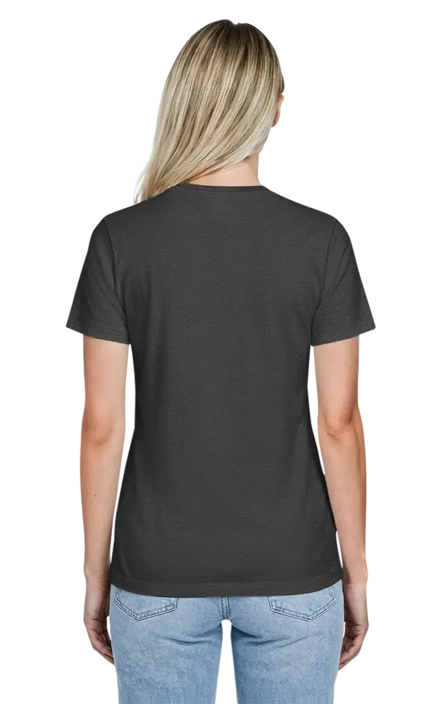 LADIES HEATHERED WICKING TEE ### - HEATHER BLACK 2 EXTRA LARGE SOLID