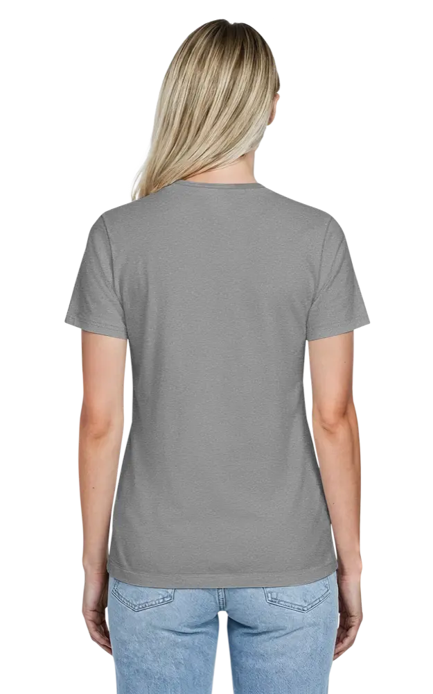 LADIES HEATHERED WICKING TEE ### - GREY HEATHER 2 EXTRA LARGE SOLID