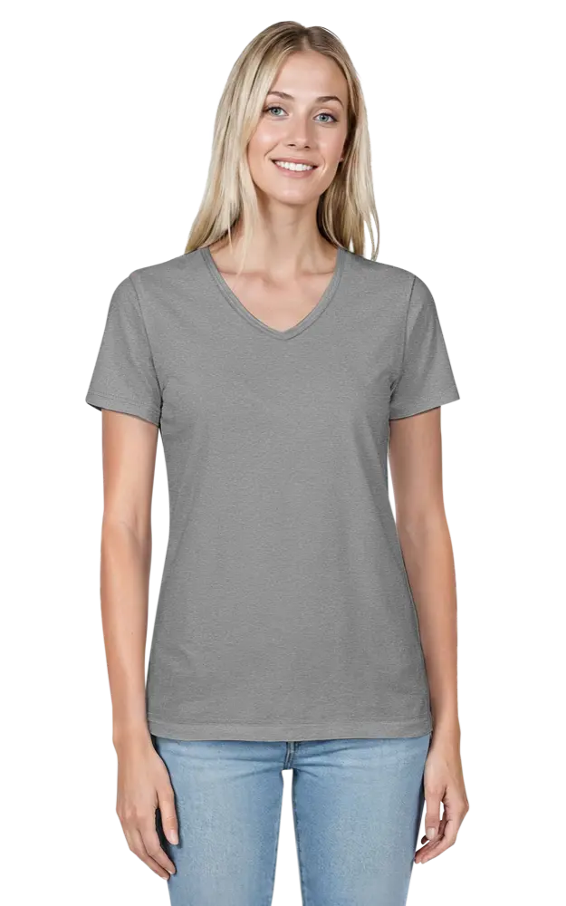 LADIES HEATHERED WICKING TEE ### - GREY HEATHER 2 EXTRA LARGE SOLID