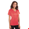 LADIES HEATHERED WICKING TEE  -  HEATHER RED 2 EXTRA LARGE SOLID