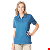 LADIES HEATHERED WICKING POLO  -  HEATHER TURQUOISE 2 EXTRA LARGE SOLID